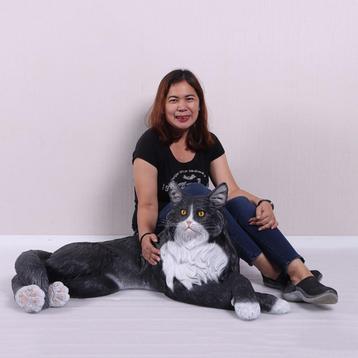 	 Maine Coon Cat beeld – Kat - 101 cm beschikbaar voor biedingen