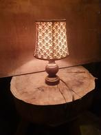 Vintage Tafellamp met Gehaakte Kap, Ophalen of Verzenden