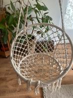 Hangstoel witte stof, Huis en Inrichting, Stoelen, Ophalen, Wit, Zo goed als nieuw, Eén