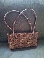 Kokosnoot tasje, Ophalen of Verzenden, Gebruikt, Bruin, Avondtasje