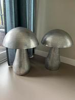 2 zilverkleurige decoratie paddenstoelen, Huis en Inrichting, Woonaccessoires | Overige, Zo goed als nieuw, Ophalen
