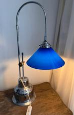 Vintage Murano Tafellamp met Blauwe Kap, Ophalen of Verzenden