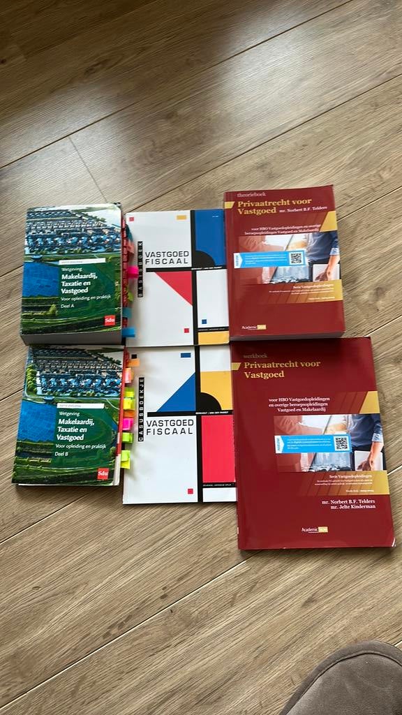 Minor makelaardij studieboeken + wetboeken, Ophalen of Verzenden, Beta, Gelezen, HBO