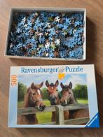 Ravensburger Puzzel - 500 Stukjes - Paarden, Ophalen of Verzenden, 500 t/m 1500 stukjes, Zo goed als nieuw, Legpuzzel