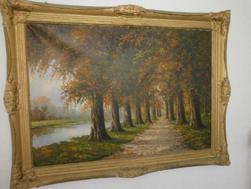 groot formaat antiek schilderij op linnen ca. 101x70 ca1920, Antiek en Kunst, Kunst | Schilderijen | Klassiek, Ophalen