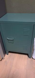 Inari Groen Metalen Nachtkastje - Industrieel Design 2x, Huis en Inrichting, Ophalen, Minder dan 45 cm, Metaal of Aluminium, Zo goed als nieuw