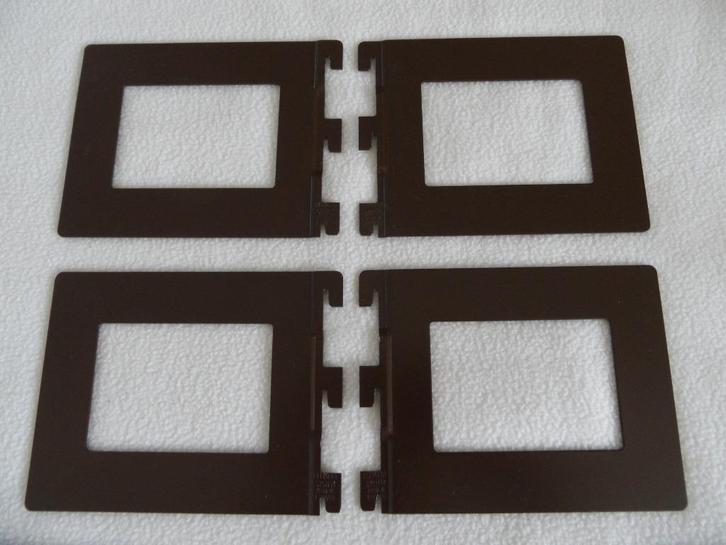 2 sets plankdragers - boekensteunen - bruin metaal - retro, Huis en Inrichting, Woonaccessoires | Wandplanken en Boekenplanken