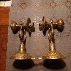 Antieke Scheepskandelaars - Brons/Koper, Antiek en Kunst, Ophalen of Verzenden, Koper of Brons