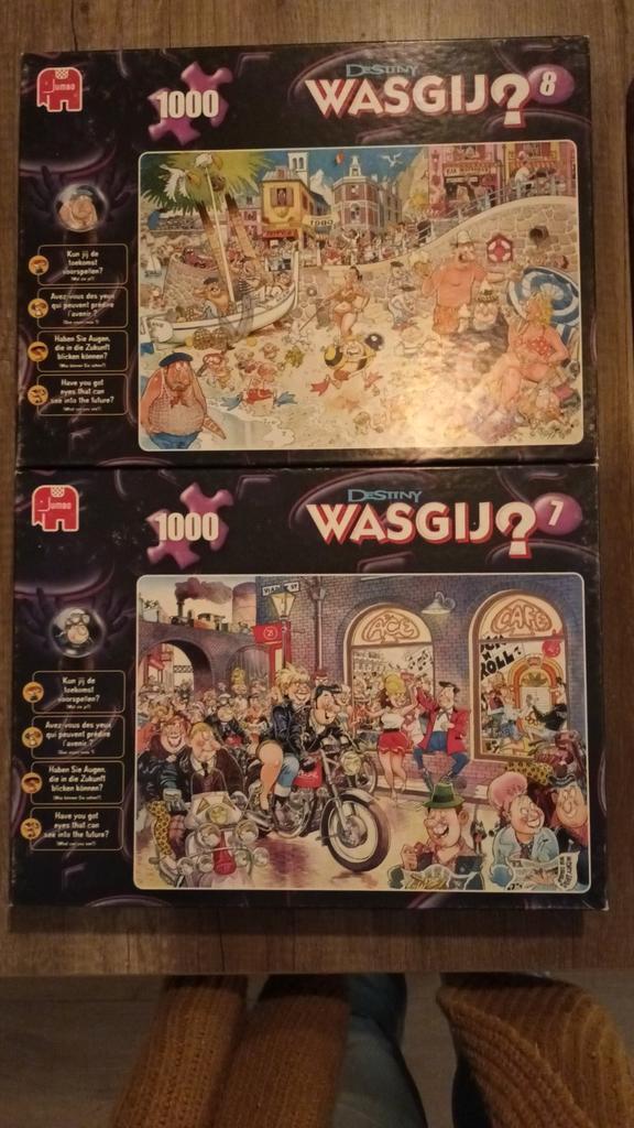 4 Wasgij puzzels, Hobby en Vrije tijd, Denksport en Puzzels, Zo goed als nieuw, 500 t/m 1500 stukjes, Ophalen