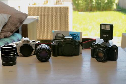 Analoge cameras en pentax lenzen, Audio, Tv en Foto, Fotocamera's Analoog, Gebruikt, Spiegelreflex, Canon, Ophalen of Verzenden
