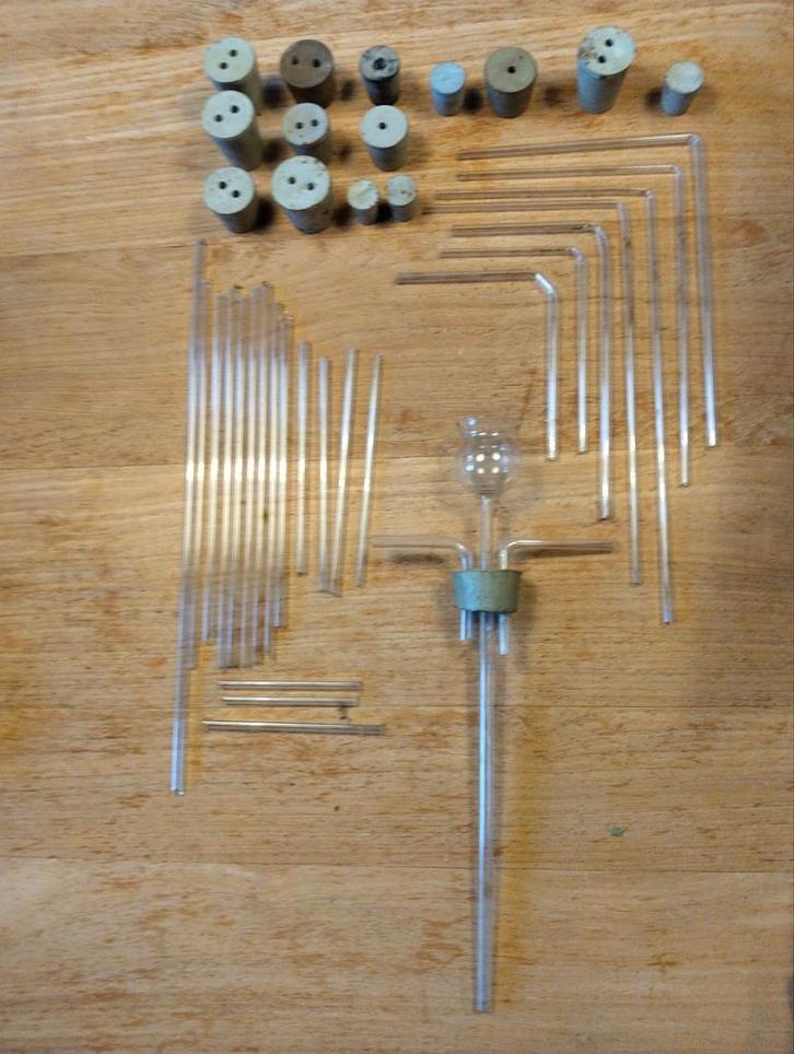 Vintage Laboratorium Glaswerk & Stoppers, Hobby en Vrije tijd, Overige Hobby en Vrije tijd, Ophalen of Verzenden