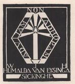 1958 Ex Libris Nederland : Jeanne Bieruma Oosting, 1928, Antiek en Kunst, Kunst | Etsen en Gravures, Verzenden