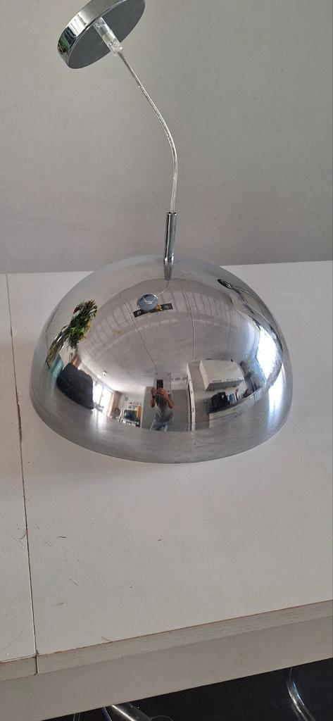 Massive Hanglamp Chroom - 2007, Huis en Inrichting, Lampen | Hanglampen, Gebruikt, Minder dan 50 cm, Metaal, Ophalen of Verzenden