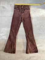 Flared corduroy broek mt. S ~ Bershka, Bruin, Zo goed als nieuw, Maat 36 (S), Lang
