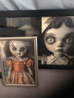 5x fotolijstjes met duistere poppen creepy halloween gothic, Huis en Inrichting, Minder dan 50 cm, Ophalen of Verzenden, Zo goed als nieuw