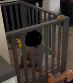 Donker Grijze box 80x100 cm, Kinderen en Baby's, Boxen, Ophalen, Zo goed als nieuw, Lade