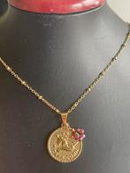 Prachtige ketting met sterrenbeeld hanger; capricorn,18k rvs, Overige materialen, Verzenden, Nieuw, Met edelsteen