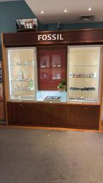 Prachtig originele vitrine kast van Fossil incl verlichting, Ophalen, Gebruikt, 200 cm of meer, 200 cm of meer