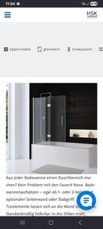 HSK Badvouwwand 2 delig 1100x1400mm - Chrome Bevestiging, Ophalen