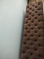 Bedbankje hocker bruin gecapitonneerd, Ophalen, Hout, Gebruikt, Minder dan 75 cm