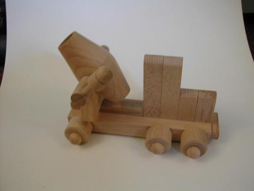 Mooien blankhouten vrachtwagen(s), Kinderen en Baby's, Speelgoed | Houten speelgoed, Nieuw, Rij- of Hobbelspeelgoed, Ophalen of Verzenden