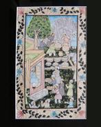 Mughal schilderij op zijde, Antiek en Kunst, Kunst | Niet-Westerse kunst, Ophalen