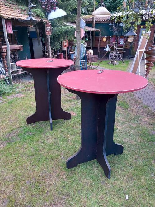 Vintage inklapbare multiplex statafels zeer degelijk I.z.g.s, Huis en Inrichting, Tafels | Statafels, Zo goed als nieuw, Ophalen