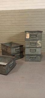 Vintage Philips industriële metalen kisten, p/p/s, Ophalen, Tweedehands, Tweedehands, Tweedehands