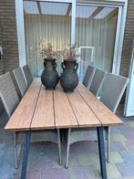 Tuintafel 220x100 cm, Tuin en Terras, Tuintafels, Ophalen, Gebruikt, Rechthoekig, Kunststof