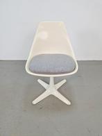vintage Tulip dining glasvezel stoel Maurice Burke Arkana 60, Huis en Inrichting, Stoelen, Metaal, N, Wit, Vintage