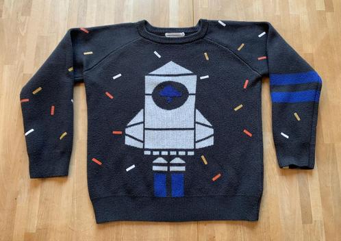 Billy Bandit trui gebreid grijs raket maat 128, Kinderen en Baby's, Kinderkleding | Maat 128, Gebruikt, Jongen, Trui of Vest, Ophalen of Verzenden