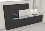 SHOWROOMKEUKEN MET COMPOSIET WERKBLAD 405 cm LENGTE COMPLEET, Ophalen, Nieuw, Enkelwandige keuken, Greeploos
