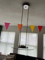 hanglamp chroom/glas, Huis en Inrichting, Lampen | Hanglampen, Gebruikt, Strak, Ophalen, 75 cm of meer