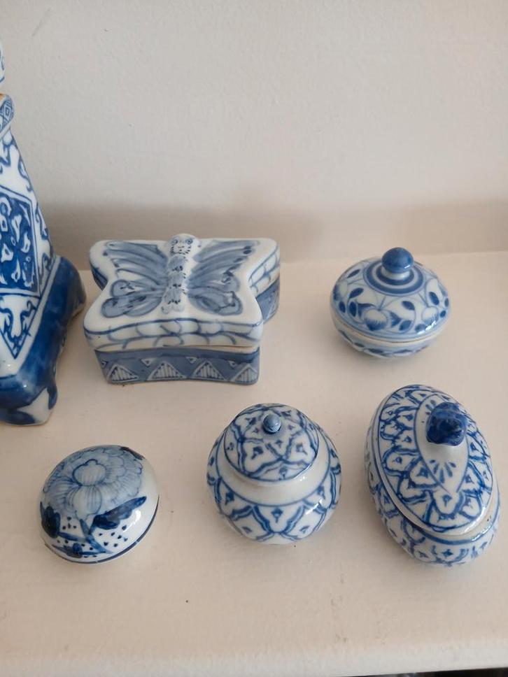 5 x Chinese Thaise potjes doosjes chinees potje, Antiek en Kunst, Kunst | Niet-Westerse kunst, Ophalen of Verzenden