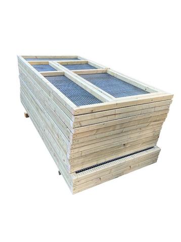 Houten kippenren, voliérepanelen, konijnen- of kattenren beschikbaar voor biedingen