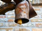 Unieke Franse koebel houten juk kraag band klepel van been, Antiek en Kunst, Ophalen of Verzenden