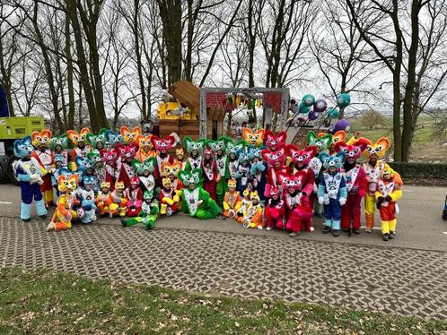 Carnaval kostuum poes kat kleurrijk, Kleding | Dames, Carnavalskleding en Feestkleding, Gedragen, Kleding, Carnaval, Ophalen