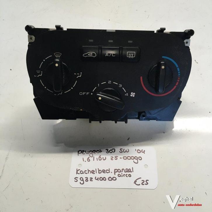 Peugeot 307 sw 1.6 16v  2004 2500090    Kachelbedieningspane, Auto-onderdelen, Dashboard en Schakelaars, Gebruikt, Ophalen of Verzenden