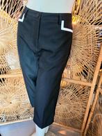 YatvaVintage: YV6217: Vintage 80s Crop Trouser Broek, Maat 38/40 (M), Zwart, Ophalen of Verzenden, Vintage