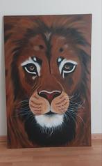 Leeuw  geschilderd 115x75cm (eigen wetk), Ophalen, Nieuw, Schilderij