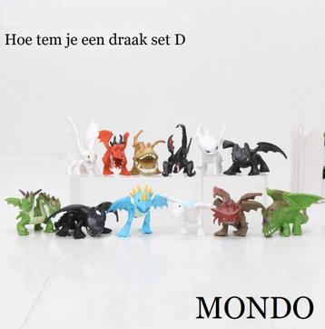 set 12 hoe tem je een draak draken poppetjes figuren bluray beschikbaar voor biedingen
