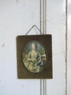 ~ oud Frans stoffen schilderijtje, bricbracbrocante ~, Antiek en Kunst, Ophalen of Verzenden