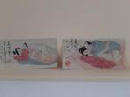2 oude Japanse Shunga aquatellen, Japan fine art, Antiek en Kunst, Kunst | Niet-Westerse kunst, Ophalen of Verzenden