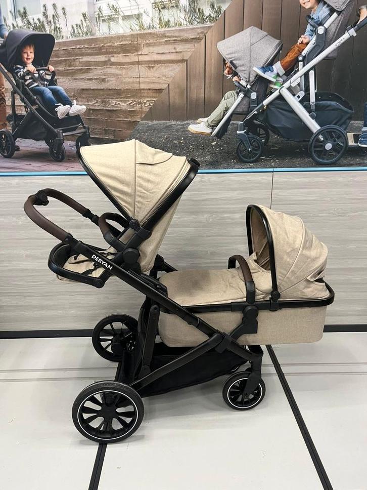EVY V2 Duo Kinderwagen 2 in 1 Nougat, Kinderen en Baby's, Buggy's, Zo goed als nieuw, Overige merken, Duomodel, Verstelbare rugleuning