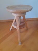 Houten atelierkruk of pianokruk, Ophalen, In hoogte verstelbaar, Gebruikt, Hout