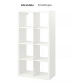 KALLAX Open kast, wit, 77x147 cm, 100 tot 150 cm, Zo goed als nieuw, 25 tot 50 cm, 50 tot 100 cm