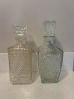 Twee mooie glazen karaffen voor drankentafel, Ophalen of Verzenden