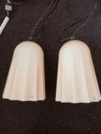 Murano Vetri set hanglampen Murano glas gegolfd vintage lamp, Gebruikt, Seventies, Ophalen of Verzenden, Glas