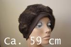 Vintage bontmuts, Ophalen of Verzenden, Gedragen, 58 cm (L, 7¼ inch) of meer