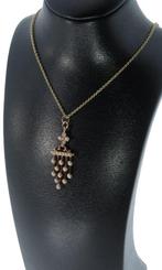 Zaad parels antieke 14k gouden ketting hanger dames fraai